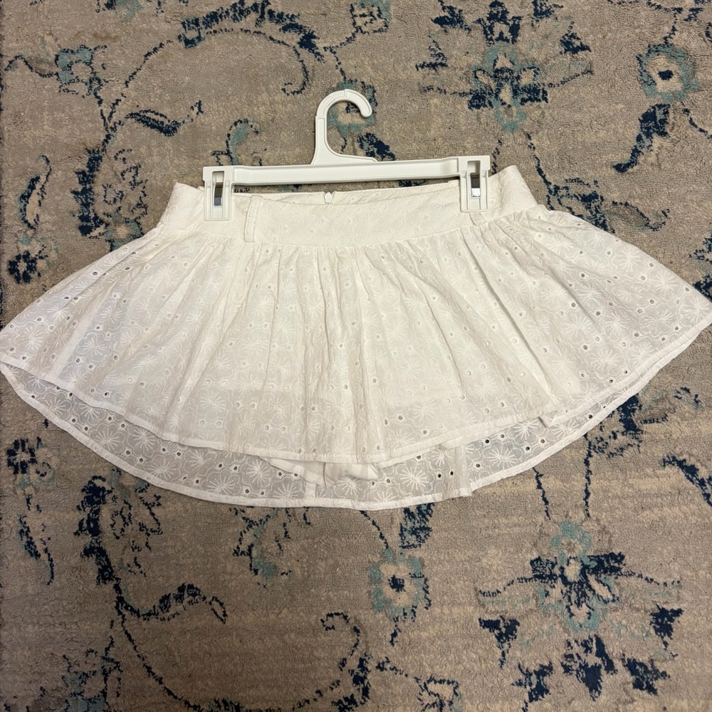 Lucy in the Sky Floral Eyelet Skirt